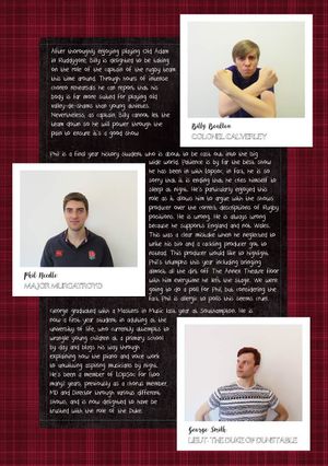 Page 11: Bio's for Billy Boulton, Philip Needle and George Smith